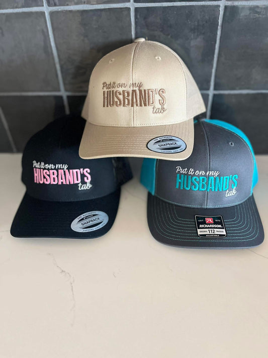 Put it on my Husbands Tab Hat