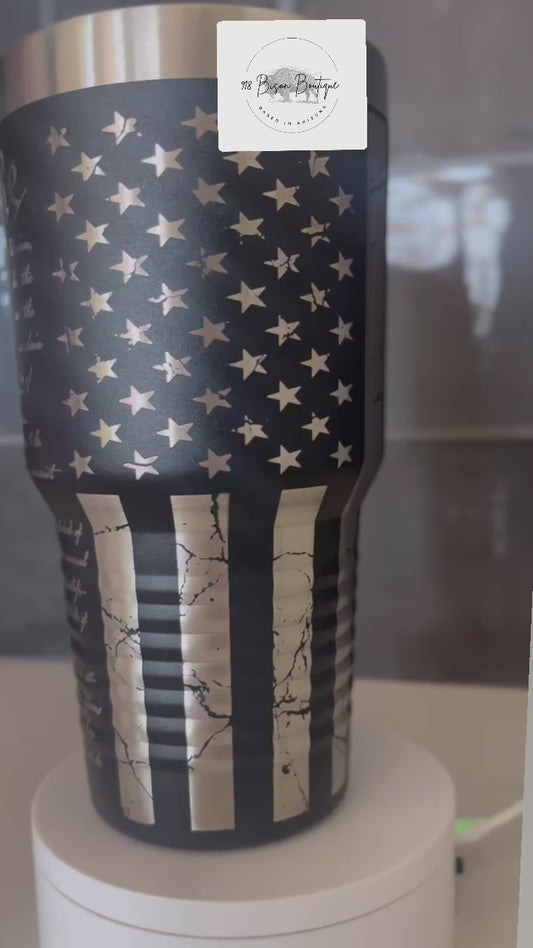 We the People Engraved Tumbler